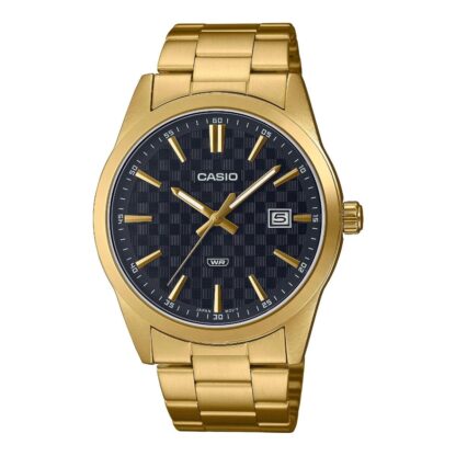 Ανδρικά Ρολόγια Casio DATE CARBON LOOK DIAL - GOLD SERIE - BLACK (Ø 41 mm)