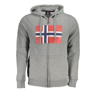 Norway 1963 Elevated Casual Hooded Sweatshirt in Blue