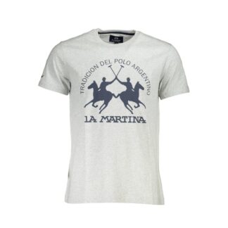 La Martina Blue Cotton Men T-Shirt