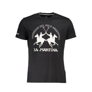 La Martina Blue Cotton Men T-Shirt