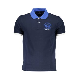 La Martina Gray Cotton Men Polo Shirt