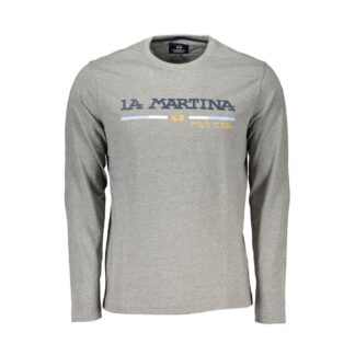 La Martina Chic Blue Crew Neck Embroidered T-Shirt