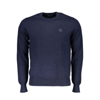 Harmont & Blaine Elegant Blue Crew Neck Cashmere Blend Sweater