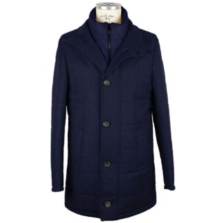 Dolce & Gabbana Elegant Blue Striped Zip Cardigan Sweater