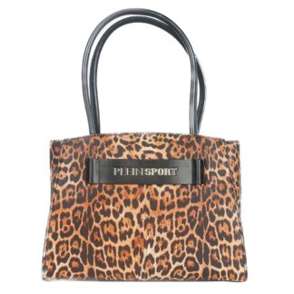 Plein Sport Elegant Black Shopper with Golden Accents