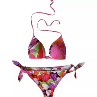 Dolce & Gabbana Multicolor Carretto Bandeau Swimwear Top Bikini