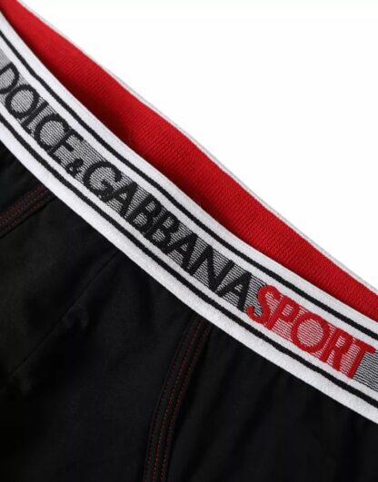 Dolce & Gabbana Black Logo Cotton Stretch Brando Slip Underwear