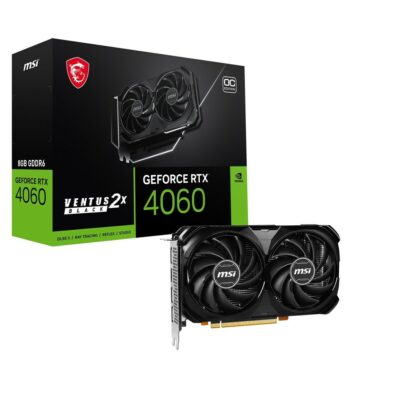 Κάρτα Γραφικών MSI RTX 4060 VENTUS 2X BLAC Geforce RTX 4060 GDDR6 8 GB