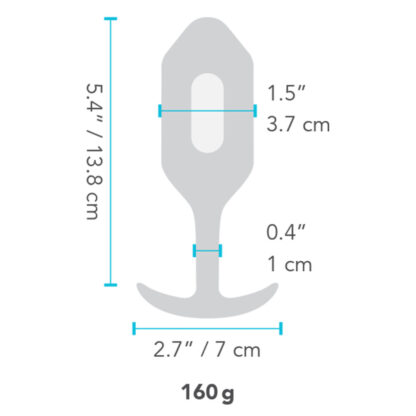 Πρωκτικό Plug B-Vibe Vibrating Snug 3 Μπλε (3,7 x 13,8 x 1 cm)