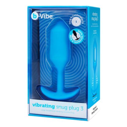 Πρωκτικό Plug B-Vibe Vibrating Snug 3 Μπλε (3,7 x 13,8 x 1 cm)