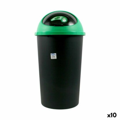 Κάδος για τα Σκουπίδια Tontarelli Big hoop Μαύρο Πράσινο 50 L 39 x 39 x 72 cm (x10)