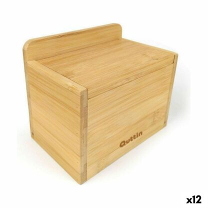 Αλατιέρα με Καπάκι Quttin Καφέ Bamboo 14 x 9 x 9,5 cm (12 Μονάδες)