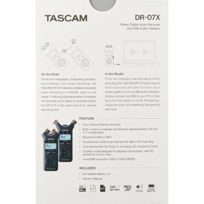 Recorder Tascam DR-07X Μπλε Μαύρο