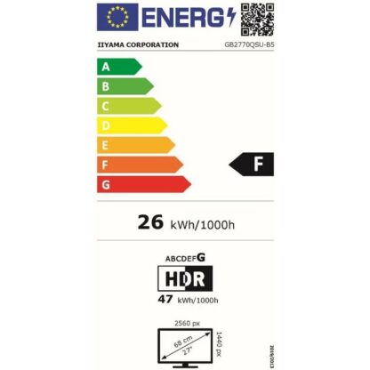 Οθόνη Iiyama GB2770QSU-B5 27" 165 Hz Wide Quad HD