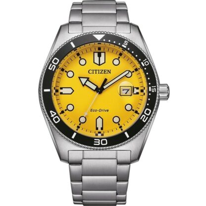 Ανδρικά Ρολόγια Citizen OF COLLECTION - MARINE 1760 ECO DRIVE - YELLOW Κίτρινο Ασημί (Ø 43 mm)