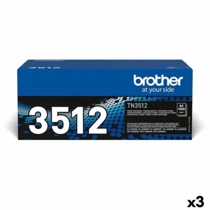 Γνήσιο Toner Brother TN3512 Μαύρο (3 Μονάδες)