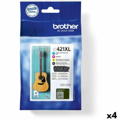 Αυθεντικό Φυσίγγιο μελάνης Brother LC421XL Μαύρο/Κυανό/Ματζέντα/Κίτρινο (4 Μονάδες)