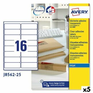 Ετικέτες για Εκτυπωτή Avery Λευκό 20 Φύλλα 63,5 x 38,1 mm (5 Μονάδες)