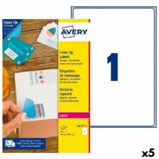 Ετικέτες για Εκτυπωτή Avery L4611 Λευκό 25 Φύλλα 199,6 x 143,5 mm (5 Μονάδες)