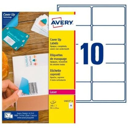 Ετικέτες για Εκτυπωτή Avery L4612 Λευκό 25 Φύλλα 99,1 x 57 mm (5 Μονάδες)