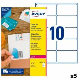 Ετικέτες για Εκτυπωτή Avery L4611 Λευκό 25 Φύλλα 199,6 x 143,5 mm (5 Μονάδες)