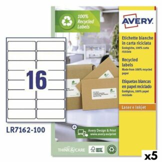 Ετικέτες για Εκτυπωτή Avery L7971 Λευκό 25 Φύλλα 38,1 x 21,1 mm (5 Μονάδες)