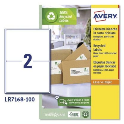 Ετικέτες για Εκτυπωτή Avery LR7168 Λευκό 100 Φύλλα 199,6 x 143,5 mm (5 Μονάδες)