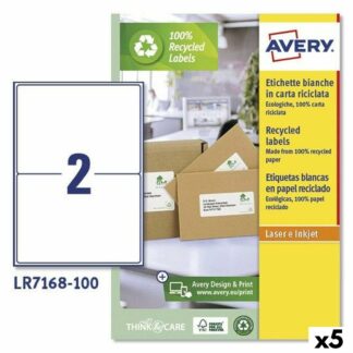 Ετικέτες για Εκτυπωτή Avery LR7162 Λευκό 100 Φύλλα 99,1 x 33,9 mm (5 Μονάδες)