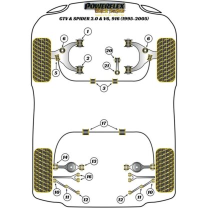 Silentblock Powerflex PFR1-711 Αμορτισέρ (x2)