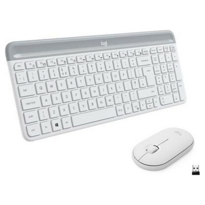 Πληκτρολόγιο και Ποντίκι Logitech  MK470 Λευκό γαλλικά AZERTY