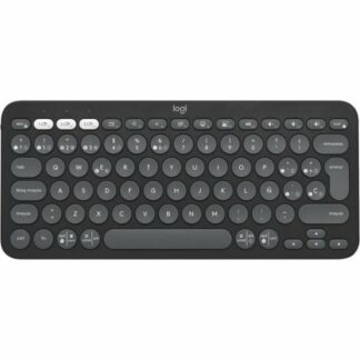 Ασύρματο Πληκτρολόγιο Logitech Pebble Keys 2 K380s Ισπανικό Qwerty Λευκό QWERTY