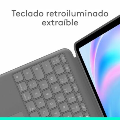 Κάλυμμα Tablet Logitech iPad Air 2024 Γκρι Ισπανικό Qwerty QWERTY