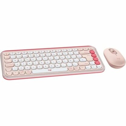 Πληκτρολόγιο Logitech 920-013120 Ροζ Ισπανικό Qwerty QWERTY