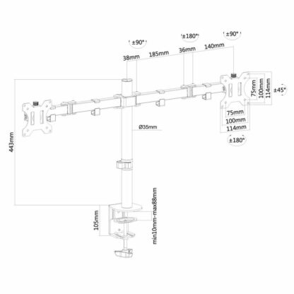 Επιτραπέζια Βάση για Οθόνη Neomounts FPMA-D550DBLACK