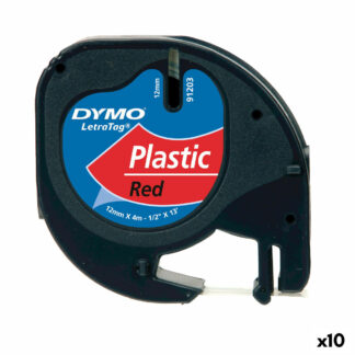 Πλαστικοποιημένη Ταινία για Στυλό Dymo 91204 12 mm LetraTag® Μαύρο Πράσινο (x10)