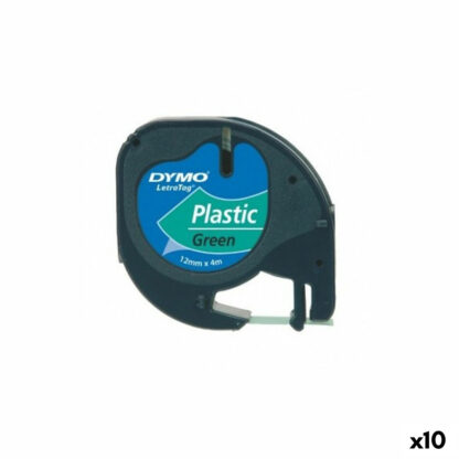 Πλαστικοποιημένη Ταινία για Στυλό Dymo 91204 12 mm LetraTag® Μαύρο Πράσινο (x10)