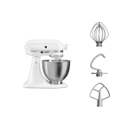 Χτυπητήρι κουζίνας KitchenAid 5K45SSEWH Μέταλλο Ανοξείδωτο ατσάλι Ψευδάργυρος