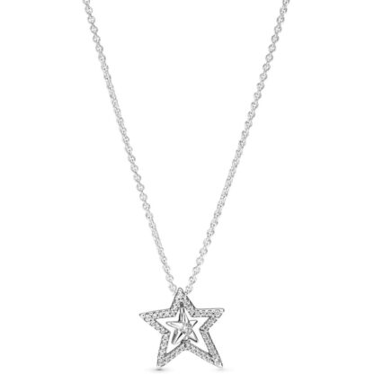 Γυναικεία Κολιέ Pandora PAVE ASYMMETRIC STAR COLLIER