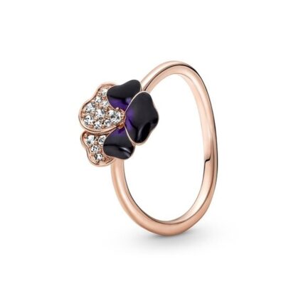 Γυναικεία Δαχτυλίδια Pandora DEEP PURPLE PANSY FLOWER - RING - SIZE 52