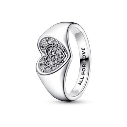 Γυναικεία Δαχτυλίδια Pandora RADIANT HEART PAVE SIGNET - RING - SIZE 52