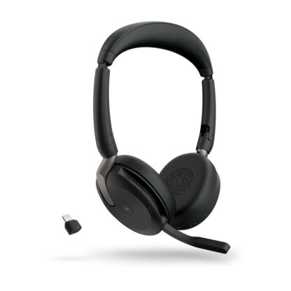 Bluetooth Ακουστικά με Μικρόφωνο Jabra Evolve2 65 Flex Μαύρο