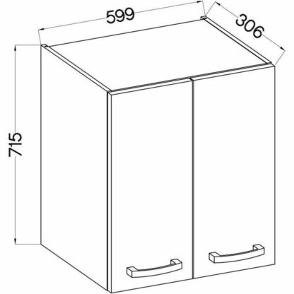 Ντουλάπι κουζίνας Γκρι 60 x 31,6 x 72 cm