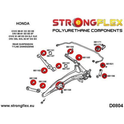 Silentblock Strongflex STF081101AX4 Σασί 4 Τεμάχια