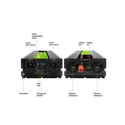 Αντάπτορας Ρεύματος Green Cell INVGC24P3000LCD 3000 W 1 Τεμάχια