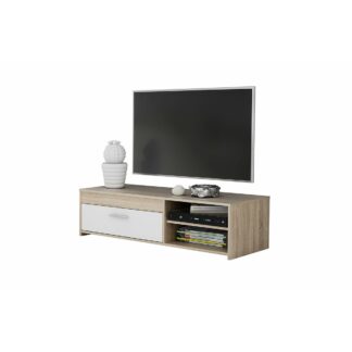 Τραπέζι Τηλεόρασης Live Edge 140 x 37 x 52 cm Καφέ Μαύρο ξύλο ακακίας