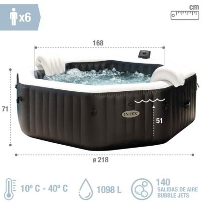 Φουσκωτό Spa Intex 218 x 71 x 218 cm 1098 L