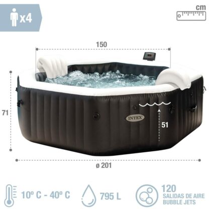 Φουσκωτό Spa Intex 201 x 71 x 201 cm 795 L