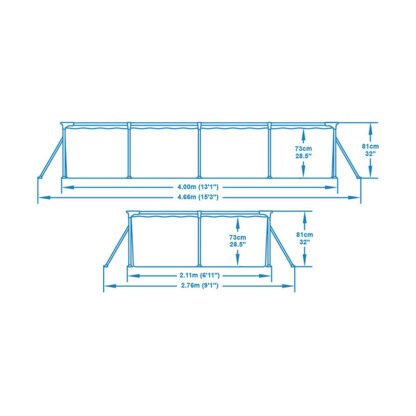 Πισίνα Αποσπώμενο Bestway 56405cb (400 x 211 x 81 cm)