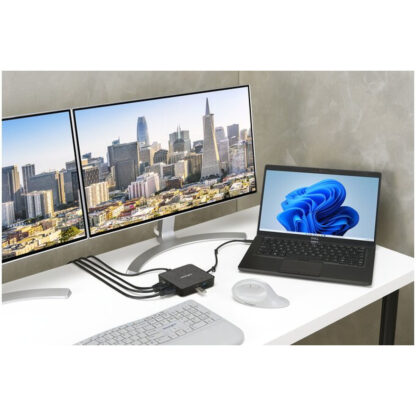 Kensington MD120U4 Dockingstation USB-C / USB4 / Thunderbolt 3 / 4 2 x HDMI GigE 2.5 - USB Hub Replicador de puertos portátil Μαύρο