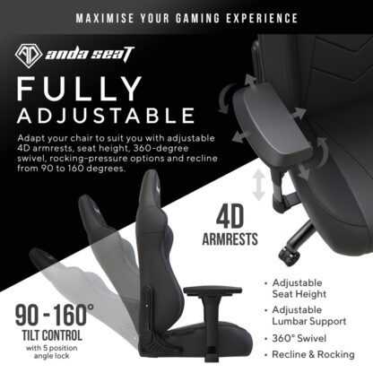 Καρέκλα Παιχνιδιού AndaSeat Dark Demon Premium Μαύρο